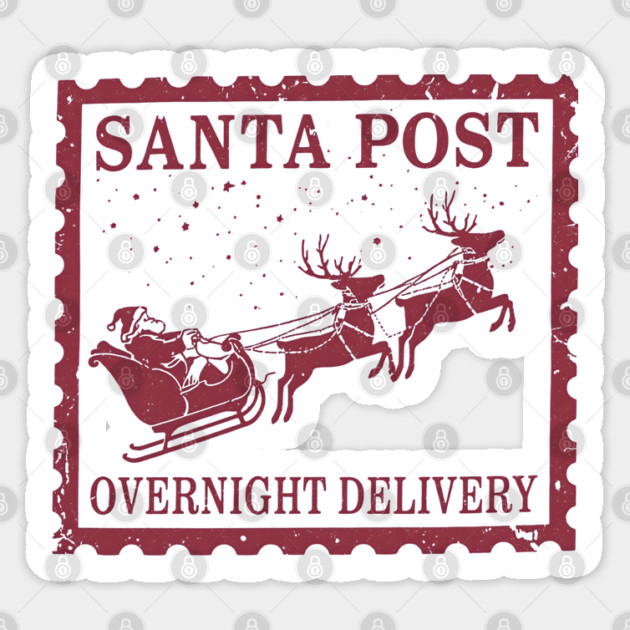 Santa Post Overnight Sticker by JessArty