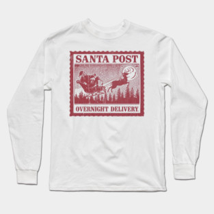 Santa Post Overnight Delivery Long Sleeve T-Shirt