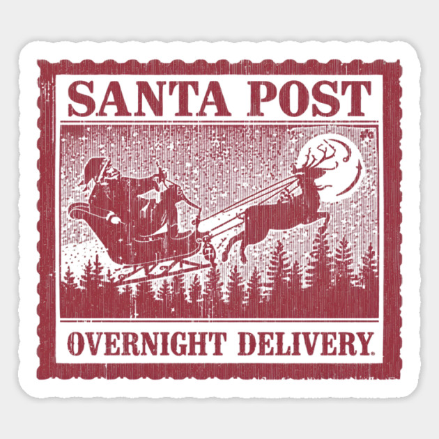 Santa Post Overnight Delivery Magnet by JessArty