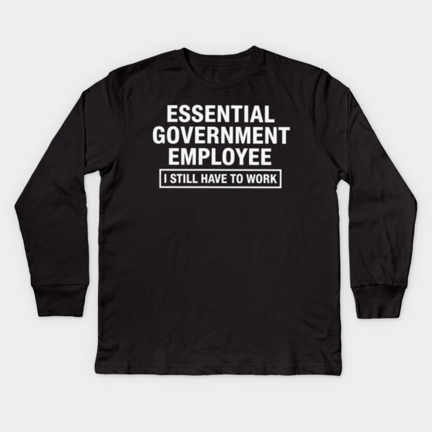 Government-Shutdown Kids Long Sleeve T-Shirt by Creatifly Graphic Tees