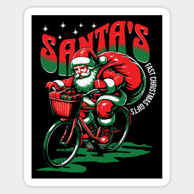 Santa's Fast Christmas Gifts Magnet by Megadorim