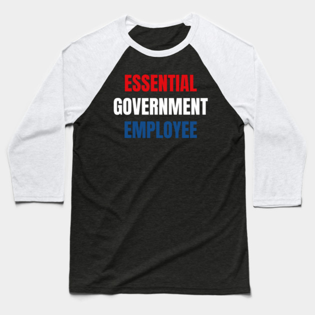 Government-Shutdown Baseball T-Shirt by Creatifly Graphic Tees