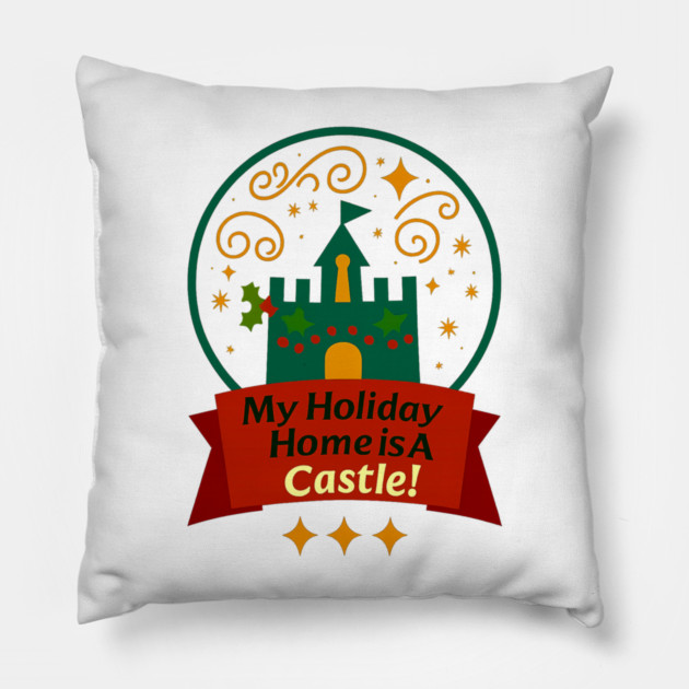 My Holiday Home Is A Castle! Pillow by Disney For Seniors