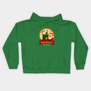 Santa Won't Grow Up! Kids Hoodie