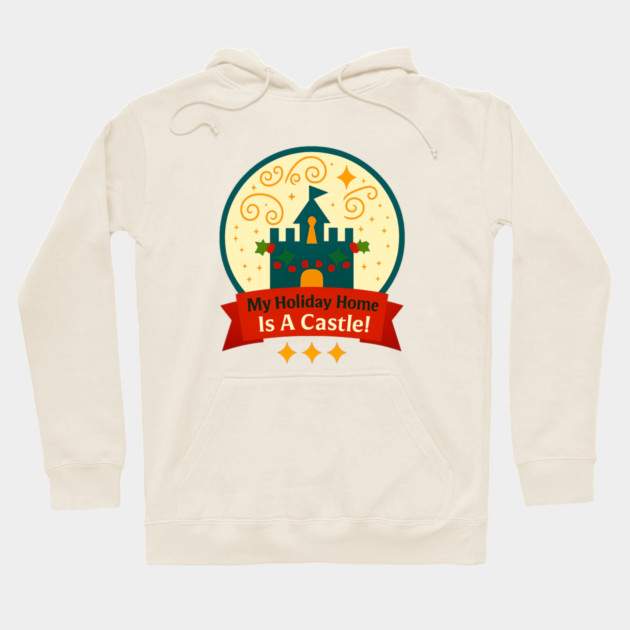 My Holiday Home Is A Castle Snowglobe Hoodie by Disney For Seniors
