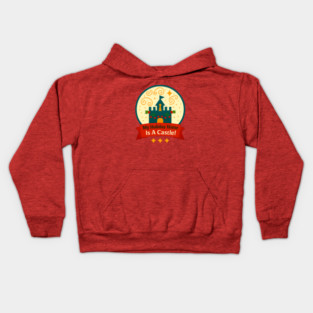 My Holiday Home Is A Castle Snowglobe Kids Hoodie