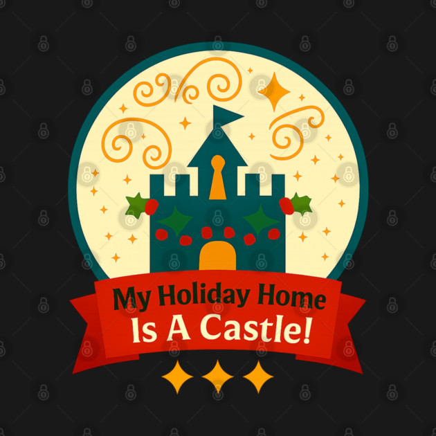 My Holiday Home Is A Castle Snowglobe by Disney For Seniors