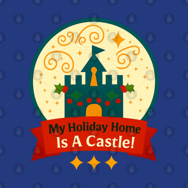 My Holiday Home Is A Castle Snowglobe by Disney For Seniors