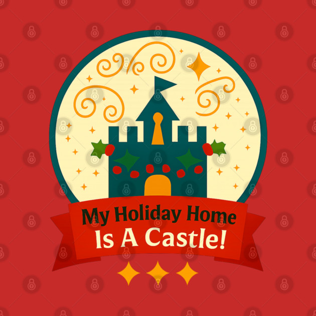 My Holiday Home Is A Castle Snowglobe by Disney For Seniors
