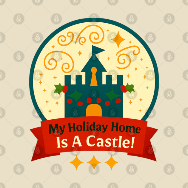 My Holiday Home Is A Castle Snowglobe by Disney For Seniors