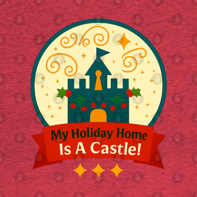 My Holiday Home Is A Castle Snowglobe by Disney For Seniors