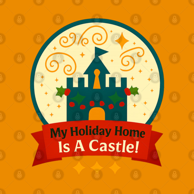 My Holiday Home Is A Castle Snowglobe by Disney For Seniors