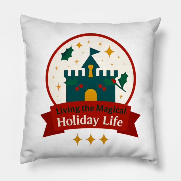 Living the Magical Holiday Life Snowglobe Pillow by Disney For Seniors