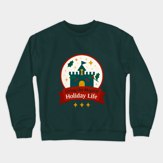 Living the Magical Holiday Life Snowglobe Crewneck Sweatshirt by Disney For Seniors