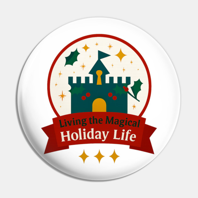 Living the Magical Holiday Life Snowglobe Pin by Disney For Seniors