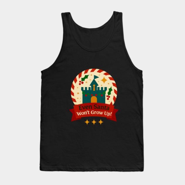 Even Santa Won't Grow Up Snow Globe Tank Top by Disney For Seniors