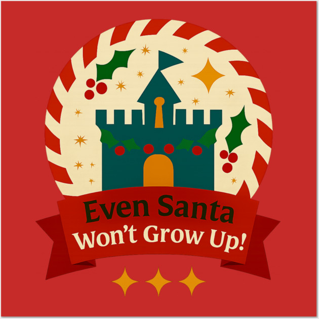 Even Santa Won't Grow Up Snow Globe Wall Art by Disney For Seniors