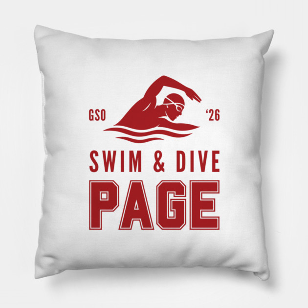Page Swim & Dive 26 Pillow by Timeless Chaos