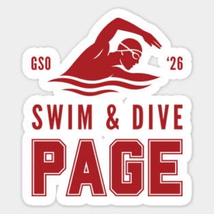 Page Swim & Dive 26 Sticker