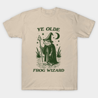 Ye Olde Frog wizard, unisex t shirt, Medieval frog wizard tshirt,, Fantasy frogs old timey t-shirt, Adventurer gifts, funny autism meme t shirt, weirdcore tees, Vintage T-Shirt