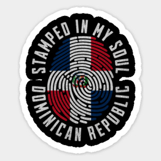 Dominican Republic Flag Stamped in My Soul DR Pride Magnet