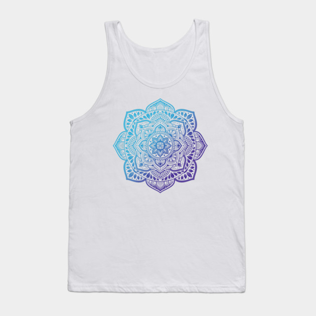 Blue Moon Mandala Tank Top by Amy Cohas Design
