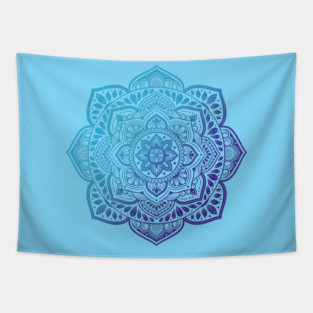 Blue Moon Mandala Tapestry