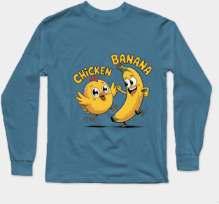 FLUFFY CHICKEN BANANA Long Sleeve T-Shirt