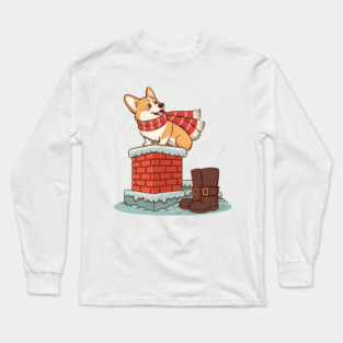Corgi Santa  Funny Christmas Long Sleeve T-Shirt