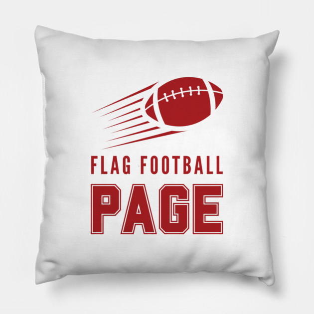 Page Flag Football Pillow by Timeless Chaos