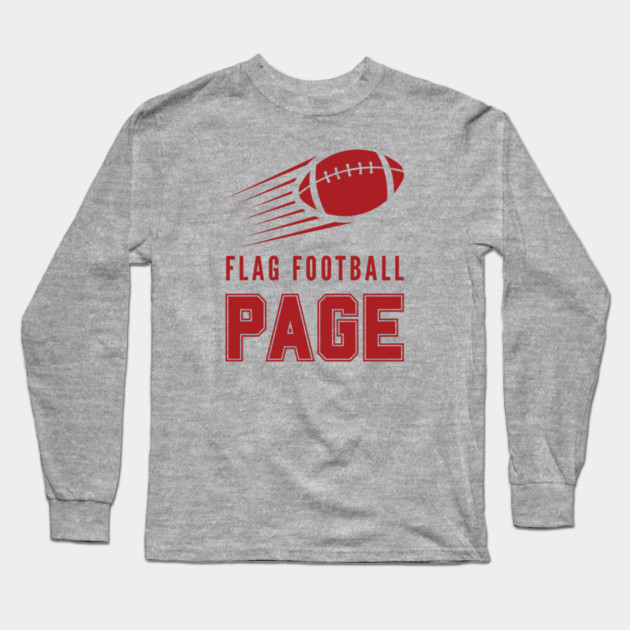 Page Flag Football Long Sleeve T-Shirt by Timeless Chaos