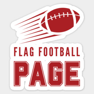 Page Flag Football Sticker