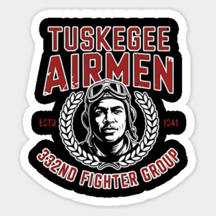 Tuskegee Airmen - 332nd Fighter Group - Vintage Pilot Logo 2 Sticker