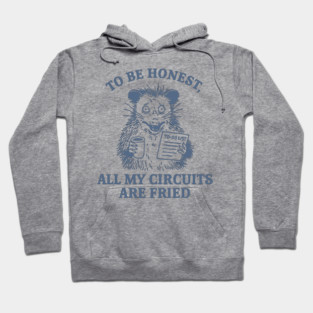 Honestly All My Systems Are Nervous, Funny Raccoon Meme Hoodie