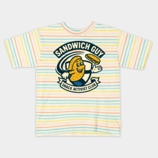 Sandwich Guy – Mascot Crest Emblem Kids T-Shirt