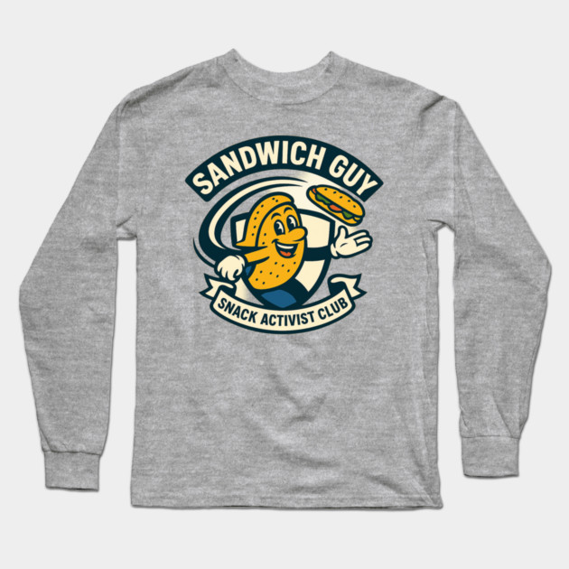 Sandwich Guy – Mascot Crest Emblem Long Sleeve T-Shirt by ArtistTee ⭐⭐⭐⭐⭐