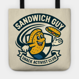 Sandwich Guy – Mascot Crest Emblem Tote
