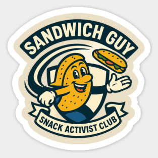 Sandwich Guy – Mascot Crest Emblem Sticker