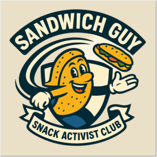 Sandwich Guy – Mascot Crest Emblem Posters and Art