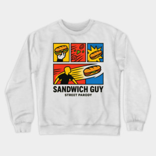 Sandwich Guy – Pop-Art Panel Parody Crewneck Sweatshirt