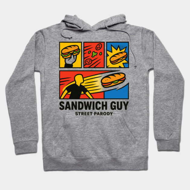 Sandwich Guy – Pop-Art Panel Parody Hoodie by ArtistTee ⭐⭐⭐⭐⭐