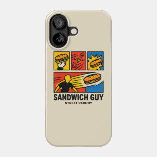 Sandwich Guy – Pop-Art Panel Parody Phone Case