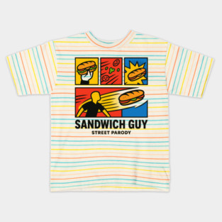 Sandwich Guy – Pop-Art Panel Parody Kids T-Shirt