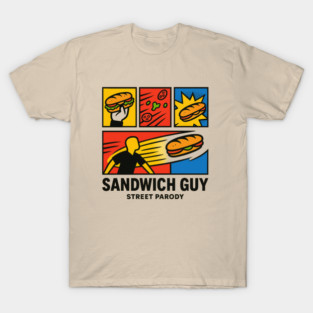 Sandwich Guy – Pop-Art Panel Parody T-Shirt