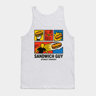 Sandwich Guy – Pop-Art Panel Parody Tank Top