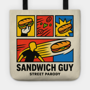 Sandwich Guy – Pop-Art Panel Parody Tote