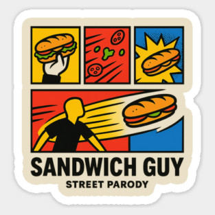 Sandwich Guy – Pop-Art Panel Parody Magnet