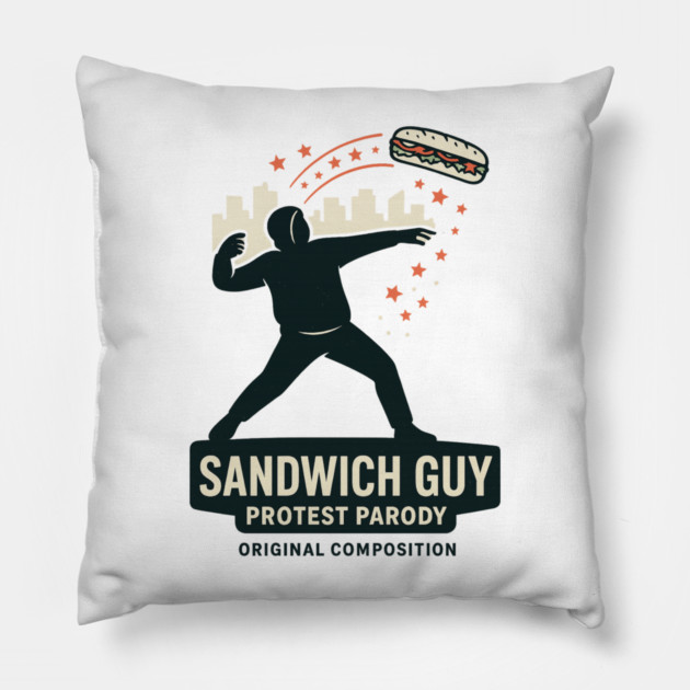 Sandwich Guy – Boomerang Sub Arc Pillow by ArtistTee ⭐⭐⭐⭐⭐
