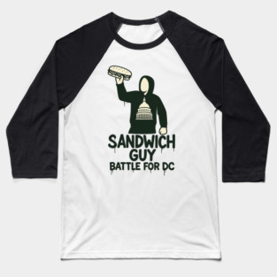 Sandwich Thrower – Mascot Crest Parody Baseball T-Shirt