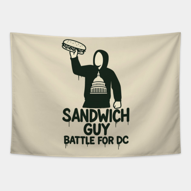 Sandwich Thrower – Mascot Crest Parody Tapestry by ArtistTee ⭐⭐⭐⭐⭐